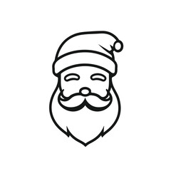 Fototapeta premium Happy Santa Claus with Beard and Moustache for Christmas Celebration