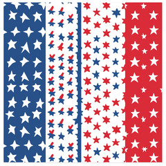 Geometric Patriotic Seamless Pattern Collection