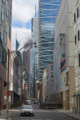 Fototapeta premium looking east on Pearl Street from John Street in downtown Toronto, Canada