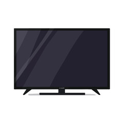 Modern LED TV Screen Vector Illustration - High-Quality Big TV Icon Isolated on White Background