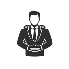 Professional Valet Icon Vector for Website Design and Applications