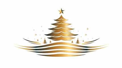 Christmas tree graphic design illustration