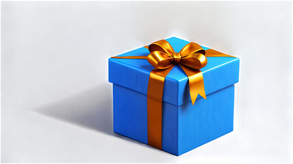 Obraz premium gift box with a gold ribbon. Perfect for luxury branding, wedding invitations, or elegant digital content.
