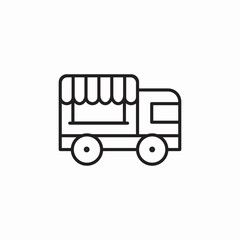 truck cafe icon sign vector