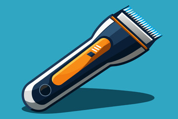 Modern hair clipper wireless vector art illustration