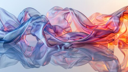 Fototapeta premium Abstract Fabric Swirls with Reflection