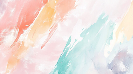 A pastel-colored frame border for presentation slides, incorporating soft hues of peach, mint, and lavender with abstract shapes.