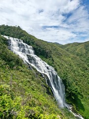 waterfall in the mountains