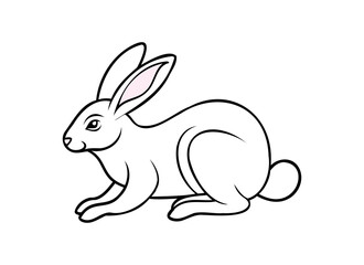 Cartoon Rabbit Illustration for Wildlife and Nature Designs