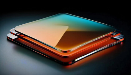 Rounded Rectangle Gradient Layers on a Rich Dark Background