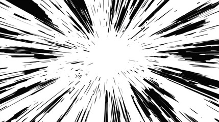 Naklejka premium Abstract Black and White Radial Burst Design for Graphic Design and Visual Arts
