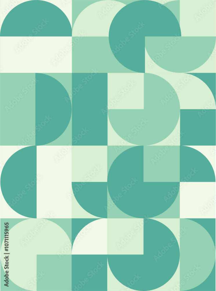 Fototapete abstract geometric artwork design with simple shapes and figures. vertical pattern graphics with geo