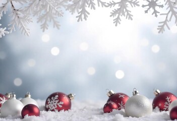 Christmas white background with Holiday decoration
