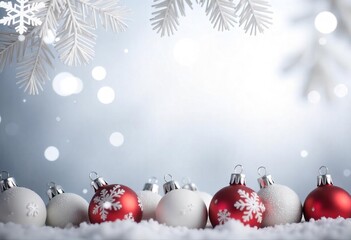 Christmas white background with Holiday decoration