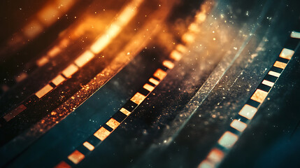 Abstract film texture background with grain, dust and light leaks