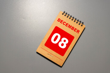 December 8 calendar. Part of a set