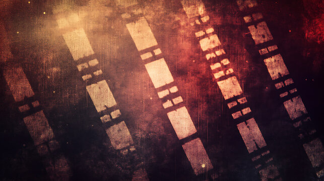Background of retro film overly, image with scratch, dust and light leaks