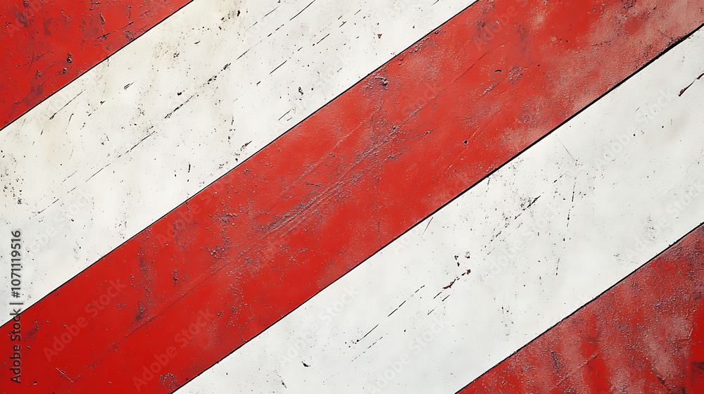 Poster abstract background with diagonal lines in red and white, featuring a grainy texture for an industri