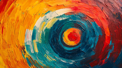 Abstract image with a target symbolizing entrepreneurial focus and goals, vibrant colors represent creativity and innovation