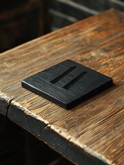 Minimalist Wood Coaster with a Splash of Color