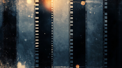 Obraz premium Designed medium format film background with heavy grain, dust and light leaks, industrial abstract design illustration graphic