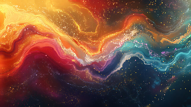 An illustration of an abstract stream conveys themes of artificial intelligence, big data, technology, data transfer, data flow, large language models, and