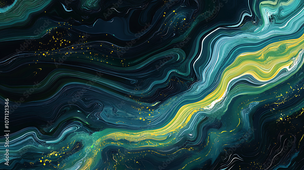 Leinwandbilder an illustration of an abstract stream conveys themes of artificial intelligence, big data, technolog