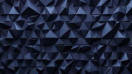 Geometric texture with raised triangular pattern, combining matte and glossy finishes for striking texture. High contrast lighting adds depth, perfect for modern tech 