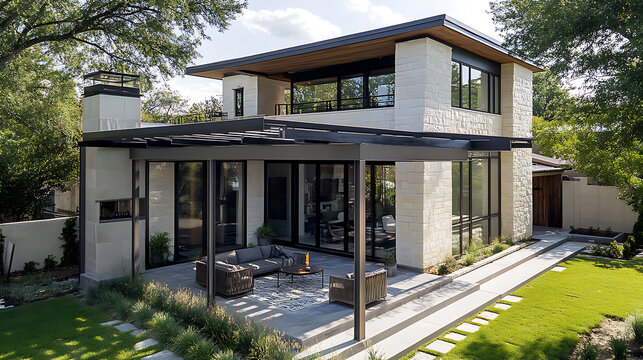 modern aluminum veranda extension of house exterior outdoor living space architecture
