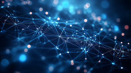 Fototapeta premium abstract digital network map of usa representing data transfer and connectivity technology concept