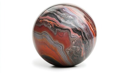 Colorful Marble Sphere with Unique Patterns