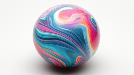 Fototapeta premium Colorful Abstract Swirl in Sphere Form