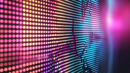 Naklejka premium Abstract background with colorful LED lights in rows.