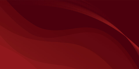 Abstract red geometric lines on dark red background. Modern shiny red wavy lines pattern. Futuristic technology concept. eps10.