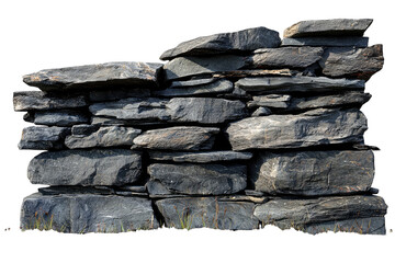 Stacked Stone Wall with Natural