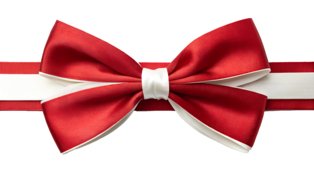 red bow isolated on white	