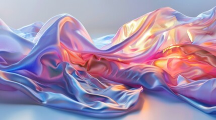 Obraz premium Abstract Silk Fabric Waves