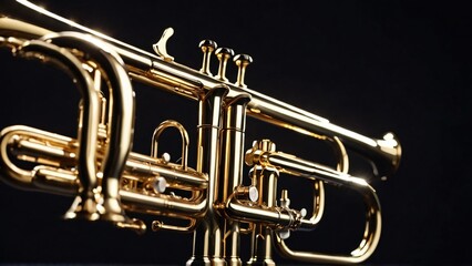 Obraz premium trumpet on black
