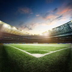 Stadium Background I Sports Green Stadium  AI Image