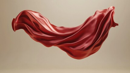 Elegant Red Silk Swirl Art