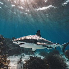 Naklejka premium Great White Shark