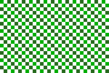 3色の市松模様（緑）、和柄、背景、壁紙、パターン
