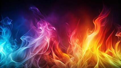 Fototapeta premium Abstract Swirls of Vibrant Hues Dancing in a Cosmic Choreography