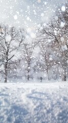 Obraz premium Snowflakes in the winter snowï¼ŒLights in the winter snow