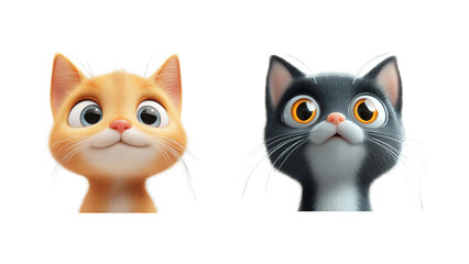 cat pet head face isolated on transparent background