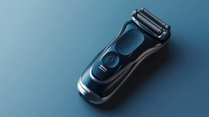 Electric shaver with sleek design, isolated on a plain background, representing grooming technology