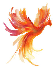 Abstract Firebird in Flight