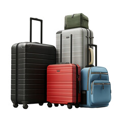 Four Suitcases Ready for a Trip