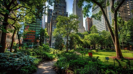Stunning City Garden Scenes - Unveiling the Tranquil, Lush, and Colorful World of Urban Gardens. From the Manicured Lawns to the Blooming Flower Beds, and the Serene Pathways Amidst the Greenery
