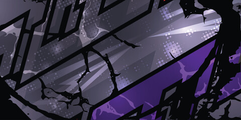 Dark gray racing car wrap livery design